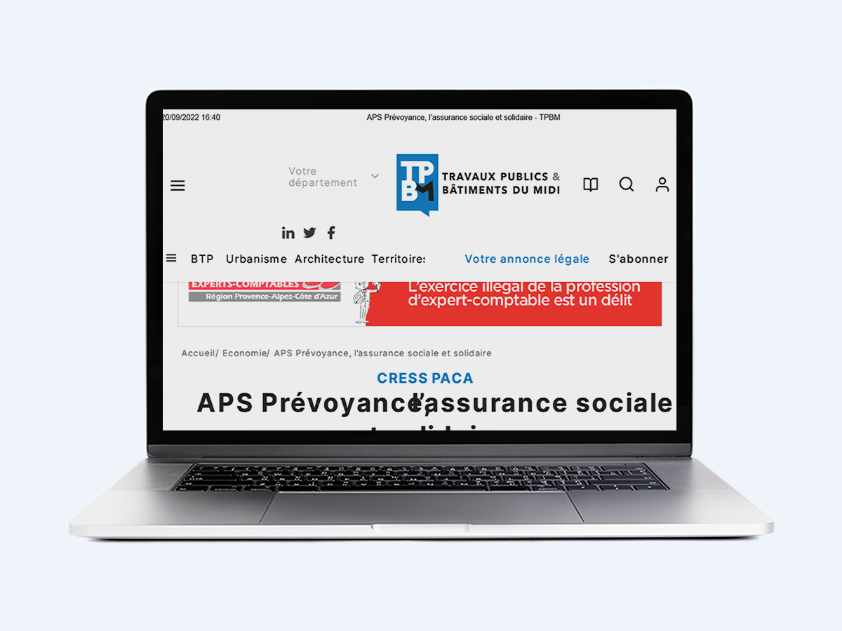 Ordinateur avec article de TPMB